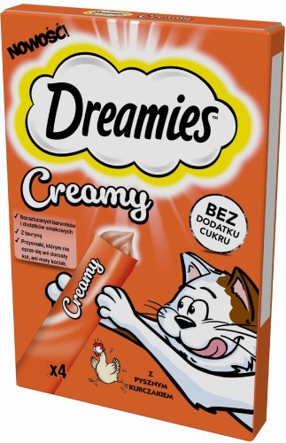 DREAMIES Creamy Przysmak dla kota Kurczak 4x10g