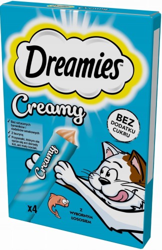 DREAMIES Creamy Przysmak dla kota Łosoś 4x10g