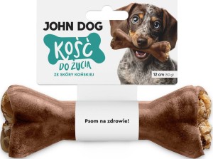 JohnDog Kość z końskiej skóry 12cm