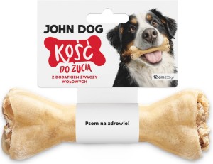 JohnDog Kość z dodatkiem żwaczy wołowych 55g