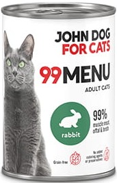 JohnDog ForCat 99 Menu Adult Królik 400g