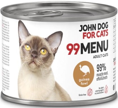 JohnDog ForCat 99 Menu Adult Perliczka 200g