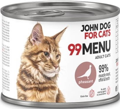 JohnDog ForCat 99 Menu Adult Bażant 200g