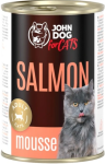 JohnDog For cats Mousse łosoś mus 400g