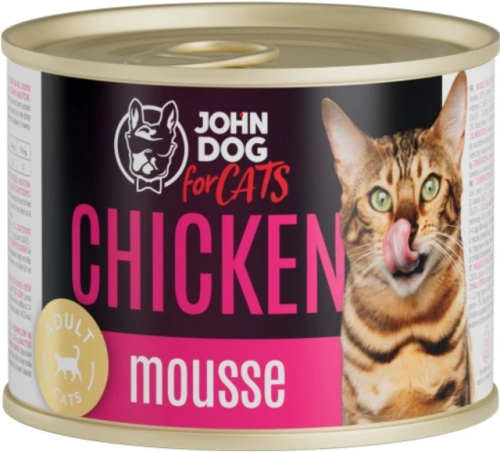 JohnDog For cats Mousse kurczak mus 200g