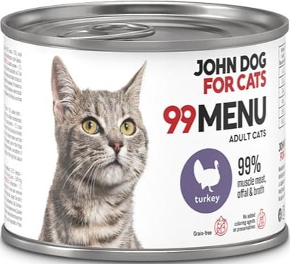JohnDog For Cat 99 Menu Adult Indyk 200g