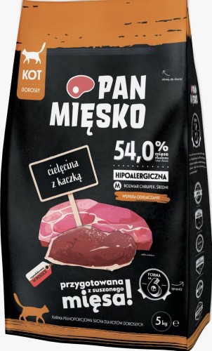 Pan Mięsko Kot Cielęcina Kaczka M 5kg