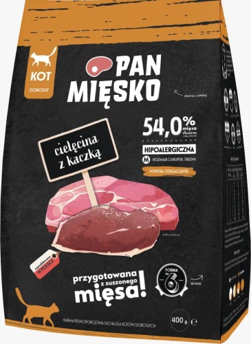 Pan Mięsko Kot Cielęcina Kaczka M 400g