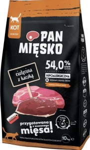 Pan Mięsko Kot Cielęcina Kaczka M 10kg