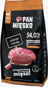 Pan Mięsko Kot Cielęcina Kaczka M 1,6kg