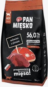 Pan Mięsko Kot Wołowina Jeleń M 1,6kg