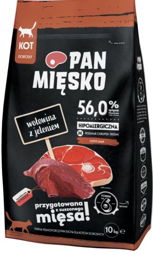 Pan Mięsko Kot Wołowina Jeleń M 10kg
