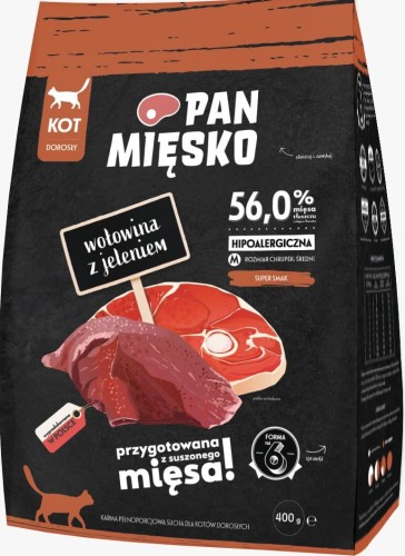 Pan Mięsko Kot Wołowina Jeleń M 400g