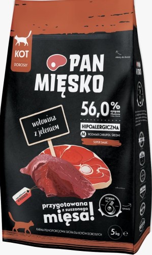 Pan Mięsko Kot Wołowina Jeleń M 5kg