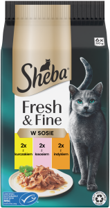 Sheba Mini Sos Indyk Kurczak Łosoś 6x50g