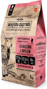Wiejska Zagroda Kot Sucha Jagnięcina z Krylem 5kg