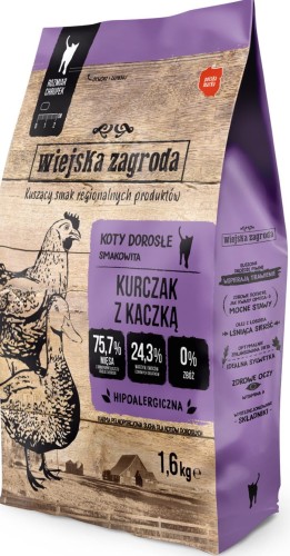 Wiejska Zagroda Kot Sucha Kurczak z Kaczką 1,6kg