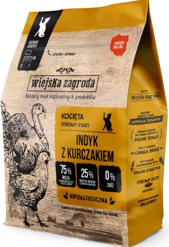 Wiejska Zagroda Kocięta Indyk z Kurczakiem 400g