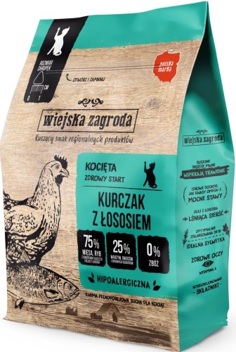 Wiejska Zagroda Kocięta Kurczak z Łososiem 5kg