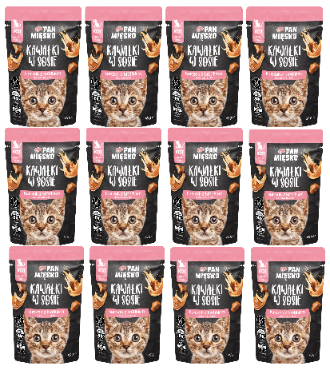 Pan Mięsko Kociak Kurczak Królik 12x85g