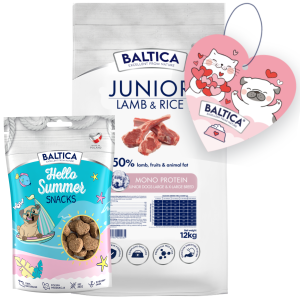 Baltica Monoprotein Junior Lamb Rice L/XL 12kg + Prezent
