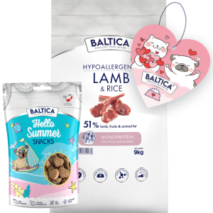Baltica Monoprotein Adult Lamb Rice M 9kg + Prezent