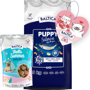Baltica Puppy Salmon Hypoallergenic XS/S 9kg + Prezent