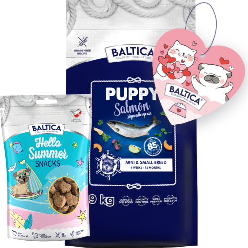 Baltica Puppy Salmon Hypoallergenic XS/S 9kg + Prezent