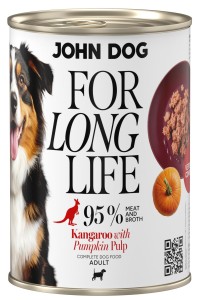 JohnDog For Long Life Kangur z Miąższem Dyni 400g