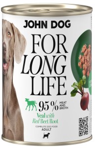 JohnDog For Long Life Cielęcina Korzeń Buraka 400g