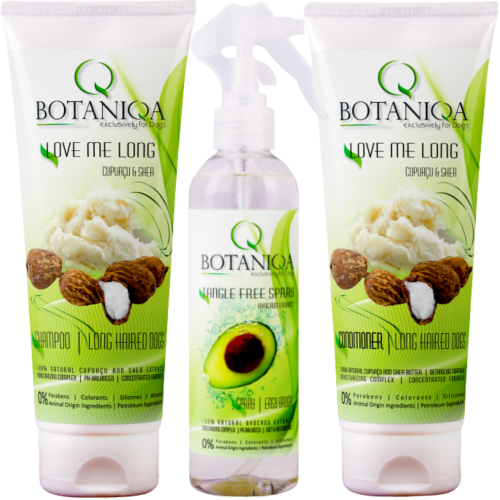 BOTANIQA Love Me Long Szampon + Odżywka + Tangle Free Spray 250ml