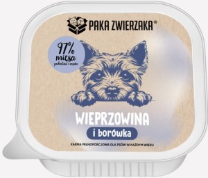 Paka Zwierzaka Mokra Tacka Wieprzowina Borówk 150g