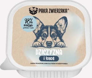 Paka Zwierzaka Mokra Tacka Dzik Łosoś 150g