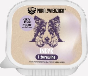 Paka Zwierzaka Mokra Tacka Indyk Żurawina 150g