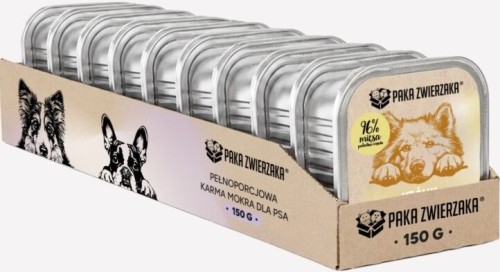 Paka Zwierzaka Mokra Tacka Królik Dzik Dynia 10x150g