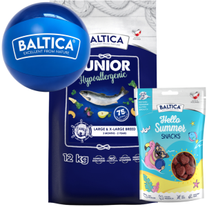 Baltica Salmon Hypoallergenic L/XL 12kg + piłka + przysmak 100g