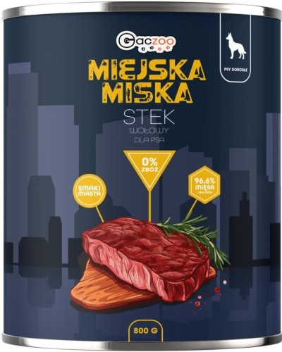 Gaczoo Miejska Miska Burger Wołowy 800g