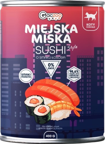 Gaczoo Kot Miejska Miska Sushi 400g