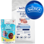 Baltica Monoprotein Adult Light Fish Rice M 12kg + piłka + przysmak