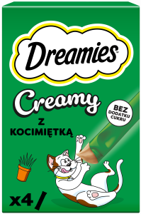 DREAMIES Creamy kremowe przysmaki dla kota z kocimiętką 4x10 g (40 g)