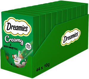 DREAMIES Creamy kremowe przysmaki dla kota z kocimiętką 44x10 g (440 g)