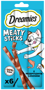 DREAMIES Meaty Sticks przysmaki dla kota z łososiem 30 g