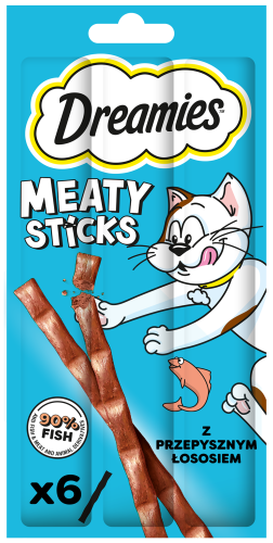 DREAMIES Meaty Sticks przysmaki dla kota z łososiem 30 g