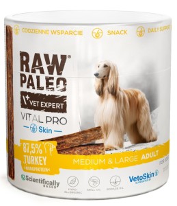 VetExpert Raw Paleo Przysmak Vital Pro Skin&Coat M/L Turkey 100g