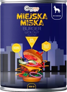 Gaczoo Miejska Miska  Burger Wołowy 400g pl