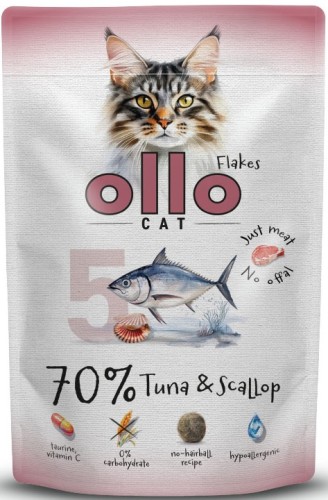 Ollo Cat nr 5 Saszetka Tuńczyk Przegrzebki 85 g