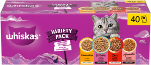 WHISKAS Variety Pack mokra karma dla kota w sosie i galaretce 40 x 85 g