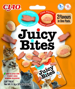 Inaba Cat Juicy Bites Fish and Clam 3x11,3g
