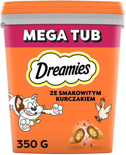 DREAMIES chrupiące przysmaki dla kota z kurczakiem 350 g