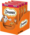 DREAMIES chrupiące przysmaki dla kota smaczki z kurczakiem 4x180 g (720 g)